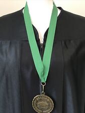 Graduation Gift GRADUATE MEDAL Green Ribbon LEI NECKLACE LANYARD picture