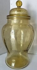 Vintage Apothecary Jar Marigold Glass Candy 13