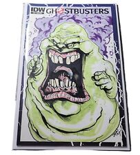 Ghostbusters #10 (2013) IDW Sketch Cvr FULL COLOR Slimer Orig Art JOHN MARROQUIN picture