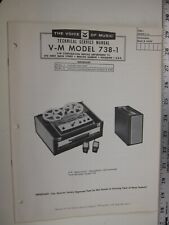 SF 60's V-M Voice of Music Technical Service Manual MODEL  738-1   BIS picture