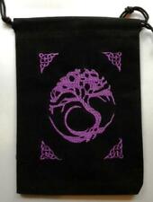 Black Velveteen Tree of Life Tarot, Crystal or Rune Bag picture
