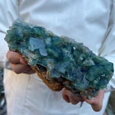 2.6lb NATURAL Green FLUORITE Quartz Crystal Cluster Mineral Specimen healing picture