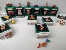 Hallmark Keepsake Miniature Collectible Ornaments 1993-1999 In Green Boxes picture