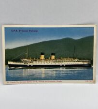 Vintage Postcard CPR Princess Patricia Between Seattle, Vancouver, Vi picture
