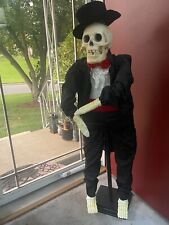 Vintage GEMMY Animated Talking Sings Hot Hot Hot 3.5 Foot Skeleton Box SEE VIDEO picture