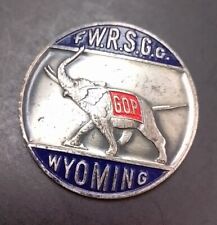 Green Duck Co Chicago Political Pin GOP Wyoming FWRSGC Circa 1906-1960 picture