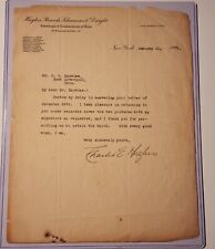 Charles Evans Hughes Signed Letter PSA DNA US Supreme Court Chief Justice picture
