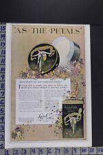1919 HEALTH BEAUTY AS THE PETALS TALC FACE POWDER MEDICAL VINTAGE AD EC055 picture