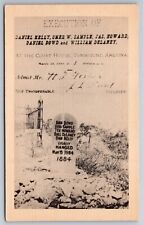 Execution Notice & Marker Legally Hanged 1884 Boothill Tombstone AZ Postcard R22 picture