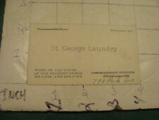 VINTAGE --BUSINESS CARD-- ST. GEORGE LAUNDRY ny city, 799 park ave.  picture