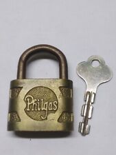 Vintage Philgas Phillips 66 Old Brass Lock Padlock With Key Works picture