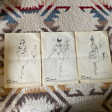 3 Original Vintage Mid Century Fashion Stat Sheets : Cardinal NY picture