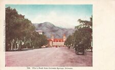 LP60  Colorado Springs Pike's Peak Old View 1906  Postcard picture