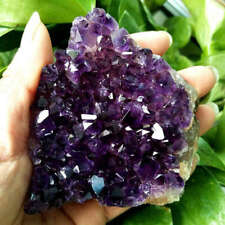 100-150g Large Natural Amethyst Crystal Cluster Quartz Druzy Geode Stone Healing picture
