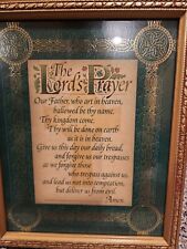 Vintage Framed Lords Prayer picture