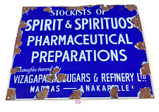 1940 Vintage Spirit Spirituos Pharmaceutical Advertising Enamel Sign Board EB252 picture
