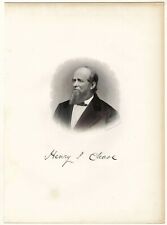 HENRY I CHASE, Merchant Peoria IL/Abraham Lincoln Appointee, Engraving 9036 picture