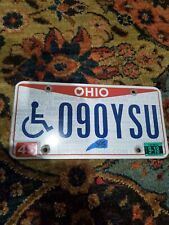 Ohio License Plate, BIRTHPLACE OF AVIATION, WHEELCHAIR HANDICAP PLATE #X5 picture