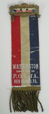 Antique P. O. S. of A Washington - Camp 22 New Oxford, PA Reversible Ribbon picture