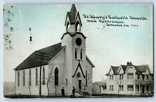 Greene Iowa IA Postcard St. Mary Catholic Church And Parsonage 1909 Antique picture