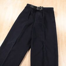 Swedish military 3 crown pleated wide leg wool pants 31x29 true vtg army navy picture