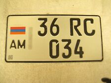 ARMENIA LORI W/ COUNTRY FLAG # 36 RC 034 WITH HOLOGRAM RARE SQUARE LICENSE PLATE picture