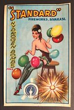 Vintage FIRECRACKER FIREWORKS LABEL - Scarce Hydrogen Bombs picture