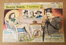 1939 Oliver Hardy Paulette Goddard   Seein' Stars by Feg Murray Comic Strip picture
