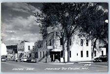 Prairie Du Chien Wisconsin WI Postcard RPPC Photo Hotel San Cars Scene c1950's picture