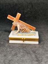 Limoges Ltd Jesus Carries the Cross Life of Christ Collection Trinket Box B7059 picture