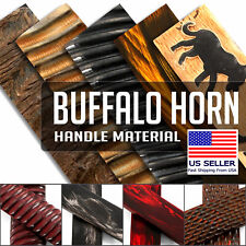 Buffalo Horn Knife Handle Scales - (Multiple Styles and Colors Available) picture