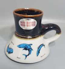 1982 Bearly Surviving Porcelain Mug Made in California No Spill No Slide Sea picture