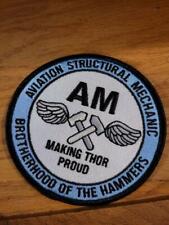 AVIATION STRUCTURAL MECHANIC Patch NEW - AM - US NAVY , US COAST GUARD THOR USCG picture