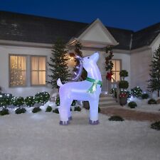 Gemmy Airblown Inflatable Iridescent Reindeer 6.5 Ft Tall BRAND NEW picture