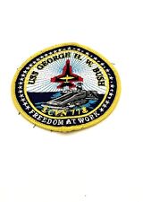 US Navy CVN-77 USS George H. W. Bush Aircraft Carrier Ship Crest Patch picture