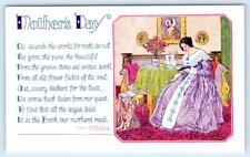 MOTHER'S DAY ~ Whittier Poem THE BOOK OUR MOTHERS READ c1910s  Postcard picture