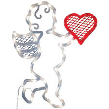 Cupid Silhouette with Heart, Lighted Window Decoration for Valentine's Day picture