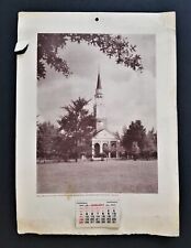 1953 antique GRACE BAPTIST CHURCH richmond va CALENDAR windsor farms picture