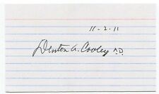 Denton Cooley Signed 3x5 Index Card Autographed Surgeon First Artificial Heart picture