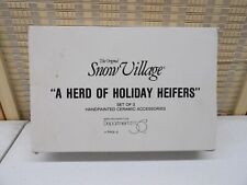 Dept 56 A Herd of Holiday Heifers Cows Set of 3 Cows Original Snow Village 5455 picture