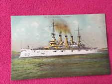 vintage POSTCARD battleship U.S. LOUISIANA steam ship WAR navy GUNS military picture