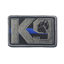 K9 Paw Thin Blue Line Canine Handler Police CBP FBI ICE Tactical Hook and Loop M picture