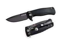 LionSteel Knives SR22 Frame Lock SR22A BB Black Sleipner Steel Black Aluminum picture