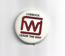 Ode LUBBOCK TEXAS pin Letter W initial WIND Power Windmill Museum pinback picture