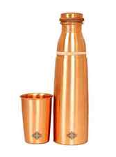 100% Pure Copper Water Bottle for Yoga / Ayurveda Health Benefits 900 ML picture