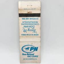 Vintage Matchcover Penn National Race Course Harry M Stevens Concessionaire New  picture