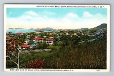 Panama, Birds Eye View Bella Vista, Residential Area, Vintage Souvenir Postcard picture