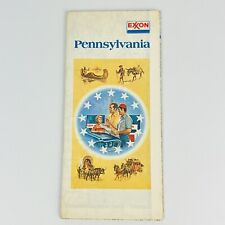 Exxon 1976 Road Map Pennsylvania Vintage Travel Oil Gas Station Advertising VG picture