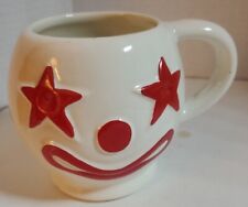 Vintage McCoy Smiley Face Clown STAR Eyes Coffee Mug  USA Pottery (A-4) picture