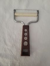 Vintage Travco Cheese Slicer Brown Handle with White Flowers picture